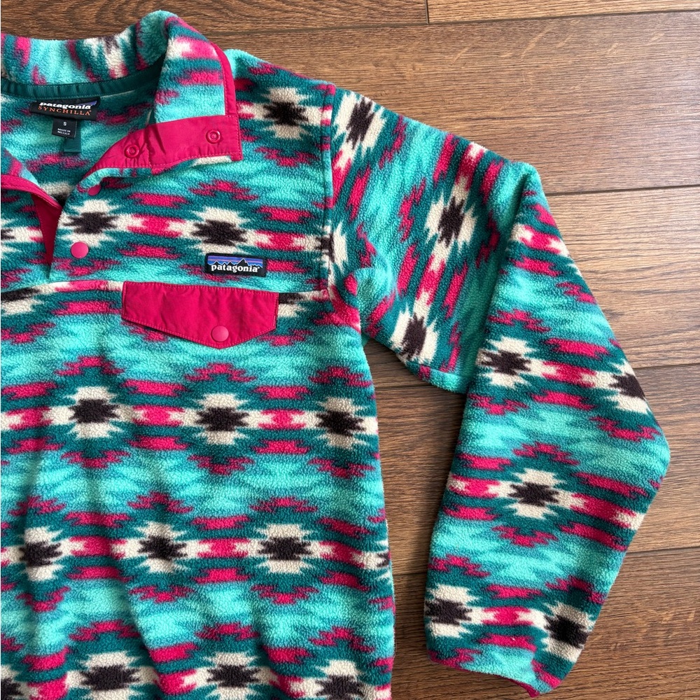 Patagonia Aztec Synchilla Fleece Women’s Size Small - Picture 2 of 6